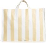 Women's Carryall Beach Bag, Butternut Stripe, One Size