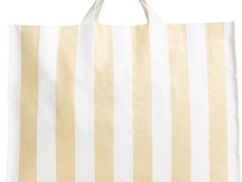 Women's Carryall Beach Bag, Butternut Stripe, One Size