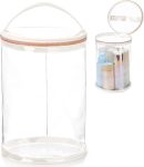 Clear Lotion Bag for Toiletry Sunscreen Cylinder Makeup Bag Heavy Duty Travel Organizer Pouch Waterproof Cosmetic Pouch with Handle Zipper Gift for Summer Beach Pool Airport Women(White)
