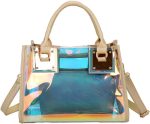 Women Transparent Shoulder Crossbody Bag, 2 in 1 Designer Fashion Handbag Purse