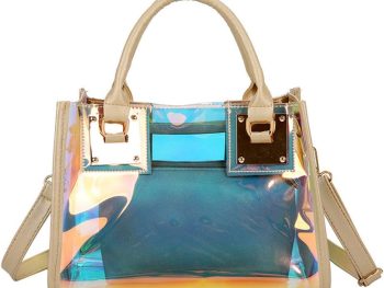 Women Transparent Shoulder Crossbody Bag, 2 in 1 Designer Fashion Handbag Purse