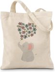 Cute Animal Tote Bag, Animal Lover Gift, Canvas Tote Bag for Women, Reusable Shopping Bags for Casual Shopping Work