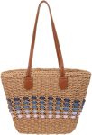 Straw Beach Bag for Women Large Capacity Shoulder Bag Summer Travel Causal Tote Handbag Chic  Underarm Purse 2026