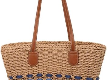 Straw Beach Bag for Women Large Capacity Shoulder Bag Summer Travel Causal Tote Handbag Chic  Underarm Purse 2026