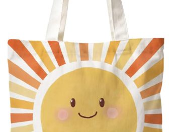 Boho Sun Sunshine Tote Bag, Colorful Canvas Tote Bags, Reusable Grocery Shopping Bag