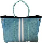 Neoprene Small Tote Bag Blue & Camo School Weekender Girls Tween Kids Baby Mom Travel Beach Pool Totes Bags Diaper Family Teacher Catchall