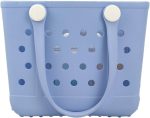 Rubber Beach Bag, Waterproof Travel Bags Washable Open Tote Bags for Beach（Small&Medium&Large& XL Beach Tote）