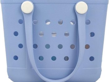 Rubber Beach Bag, Waterproof Travel Bags Washable Open Tote Bags for Beach（Small&Medium&Large& XL Beach Tote）