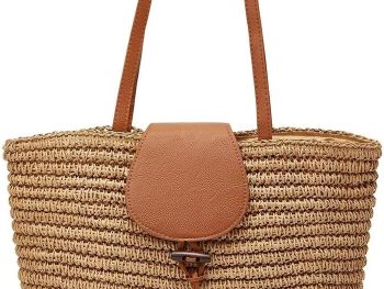 Summer Hand-woven Straw Shoulder Bags for Women Large Woven Beach Tote Purse Vacation Top Handle Handbags with Tassel