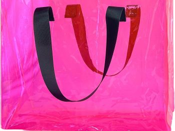 Holographic PVC Beach Bag Waterproof - 18×13×6inch Large Clear Tote for Women Men Pool Travel Sandproof Carry All