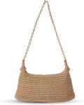 Women's Straw Woven Beach Bag Summer Vacation Shoulder Purse