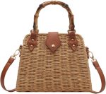 Cross Body Handbags for Women Straw Woven Beach Bag 2026 Summer Handmade Purses Wicker Rattan Bag Holiday