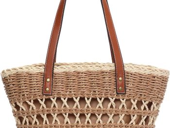 Straw Beach Bags for Women, Tote Handbag Shoulder Bag for Women, Beach Straw Purse Buckets Summer Fashion  Bags