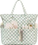 Large Beach Bag Women Waterproof Sandproof Zipper Beach Tote Pool Bag for Swim Gym Grocery Travel with Wet Pocket | Waterproof, Sandproof, Zipper, Pool, Gym, Grocery