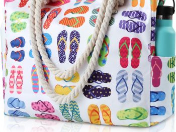 Beach Bag for Women - Large Beach Tote Bag, Beach Bag Waterproof Sandproof, Swim Pool Beach Tote with Zippers