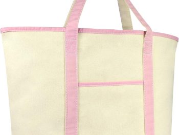 22" Open Top Heavy Duty Deluxe Tote Bag with Outer Pocket
