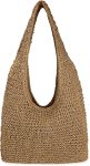 Women Large Straw Beach Bag Handmade Woven Shoulder Bags  Tote Handbag Purse for Summer