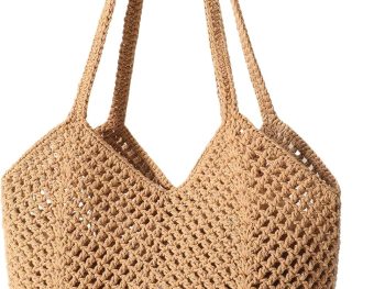 Crochet Tote Beach Bags for Women, Mesh Beach Tote Knit Bag, Summer Vacation Aesthetic Boho  Shoulder Bag