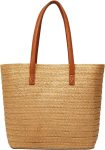 Straw Beach Bags Tote Tassels  Summer Handwoven Shoulder Bags Purse With Pom Poms