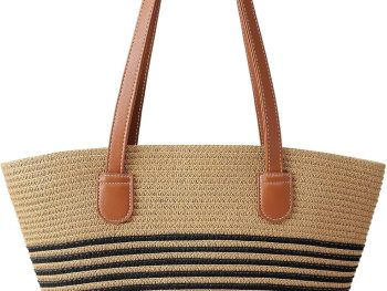 Beach Bags for Women, Summer Straw Beach Bag Straw Purse Shoulder Handbags Large Beach Tote for Summer Vacation
