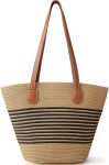 Beach Bags for Women, Summer Straw Beach Bag Straw Purse Shoulder Handbags Large Beach Tote for Summer Vacation