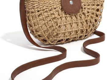 Straw Bag Beach Purse Summer Purses for Women Vacation Handbags Woven Crossbody Bags Straw Shoulder Bag