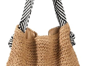 Beach Bags for Women - Straw Bag Tote Bags Casual Boho Large Summer Crossbody Shoulder Handbags Purse