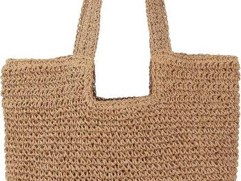 Straw Beach Tote Bag: Large Summer Boho Woven Bags - Rattan Handmade Shoulder Handbags for Women
