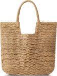 Straw Beach Bags for Women - Summer Woven Tote Bag Shoulder Handbags, Large Beach Bag for Women for Holiday