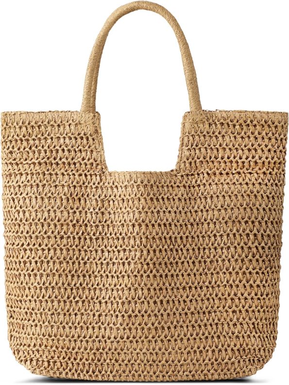 Straw Beach Bags for Women - Summer Woven Tote Bag Shoulder Handbags, Large Beach Bag for Women for Holiday